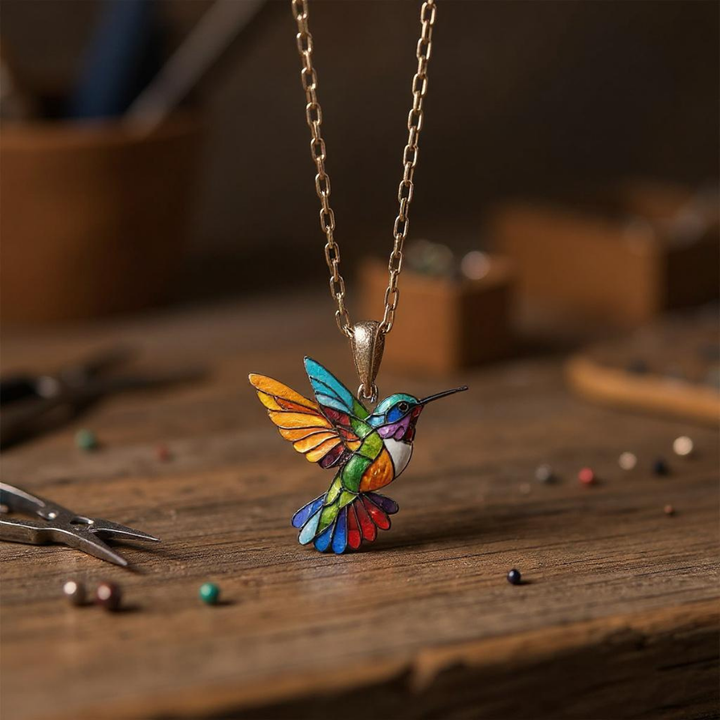 Beautiful Hummingbird Necklace + FREE Earrings – Limited Time Only!