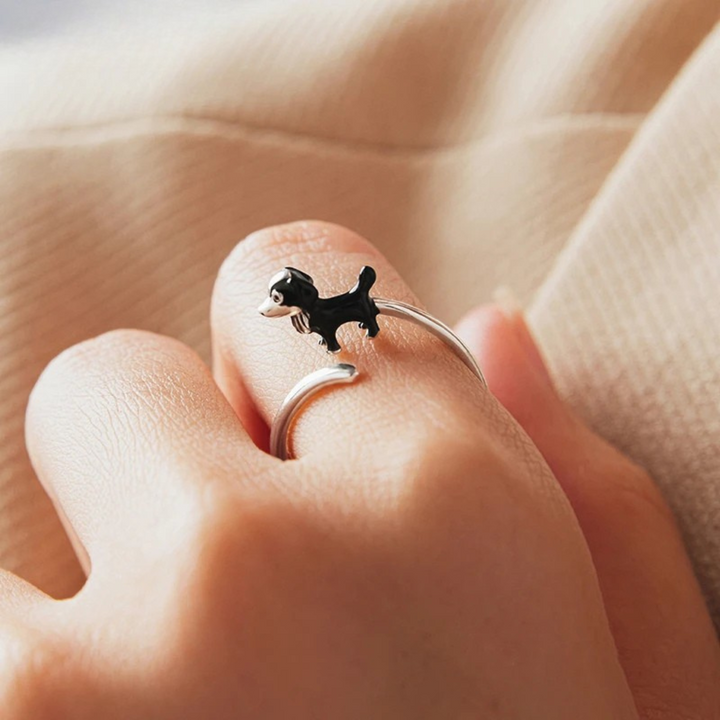 925 Sterling Forever Loyal Border Collie Ring