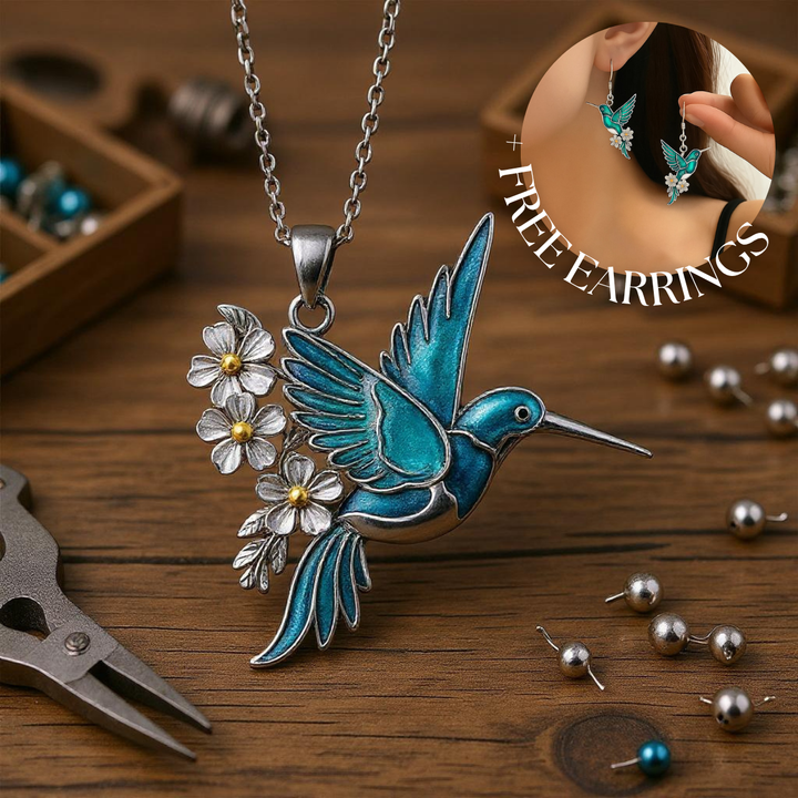 Beautiful Hummingbird Necklace + FREE Earrings – Limited Time Offer