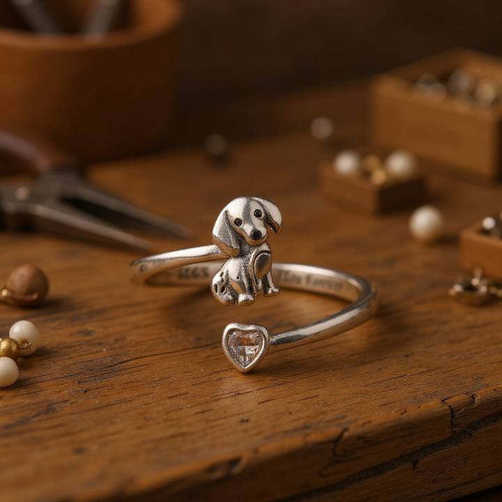 Puppy Love Ring "I love you forever"