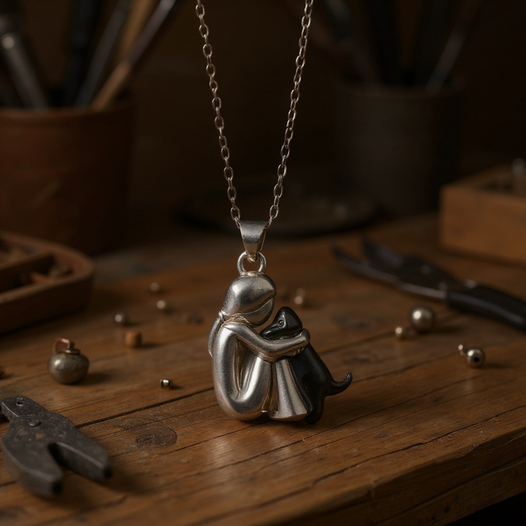 Hug Pendant Necklace with FREE Earrings – Limited Time Offer