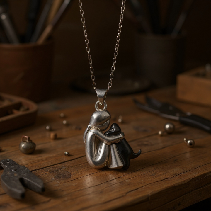 Hug Pendant Necklace with FREE Earrings – Limited Time Offer