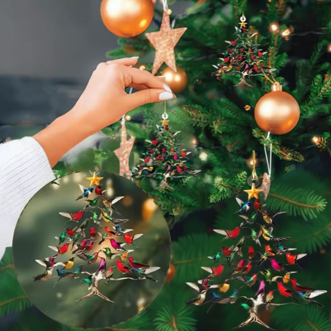 Hummingbird Christmas 2D Acrylic Ornament