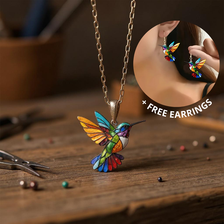 Beautiful Hummingbird Necklace + FREE Earrings – Limited Time Only!
